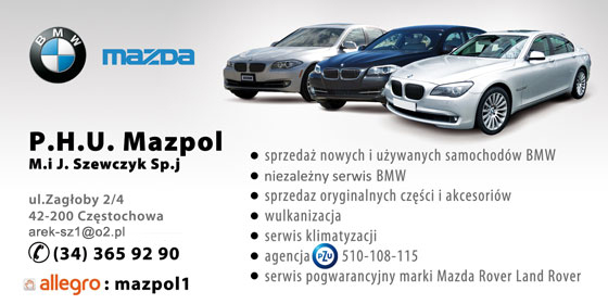 Mazpol Serwis Bmw :: Auto Salon, Dealer Bmw, Serwis Bmw, Naprawa Bmw, Części Do Bmw, Częstochowa, Śląsk